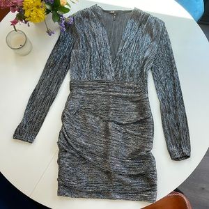 Metallic Maje body con dress